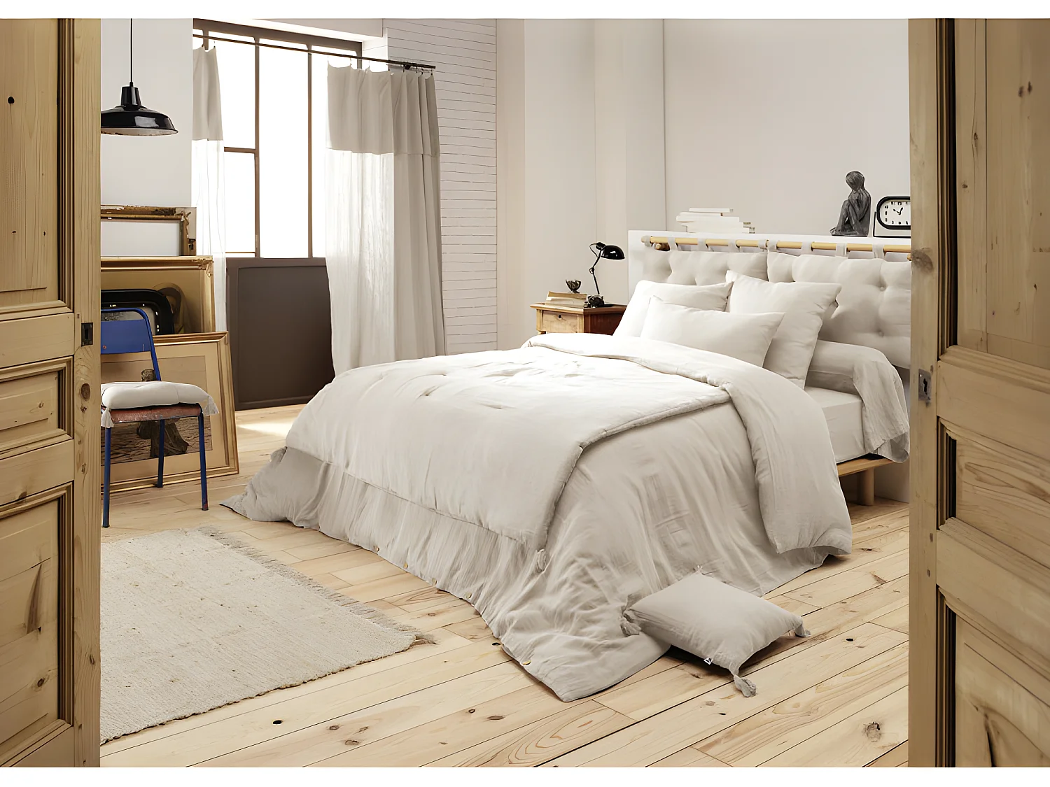 Edredon ou Bout de lit "Gaïa" toutes dimensions "Gaze de Coton"