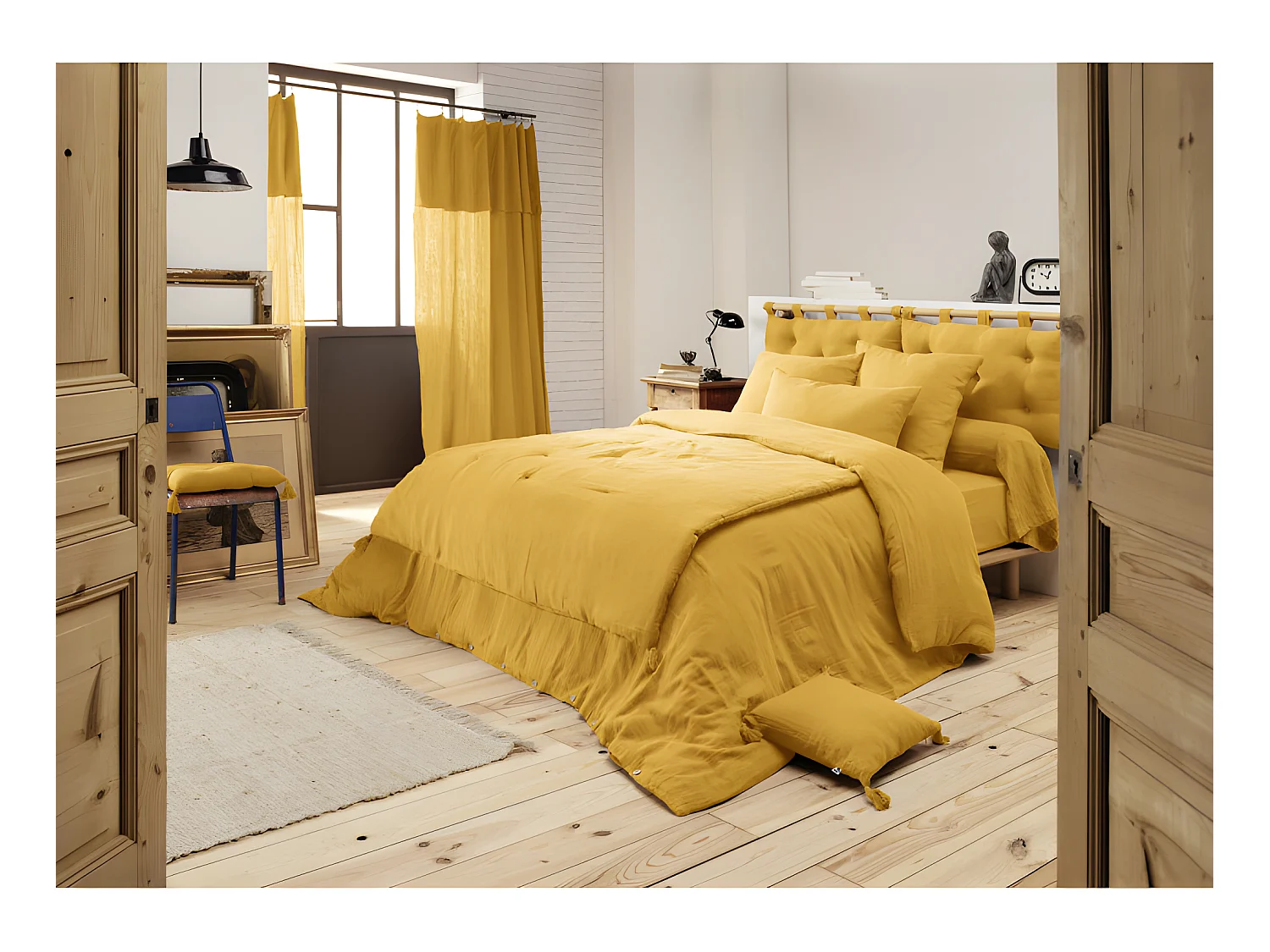 Edredon ou Bout de lit "Gaïa" toutes dimensions "Gaze de Coton"