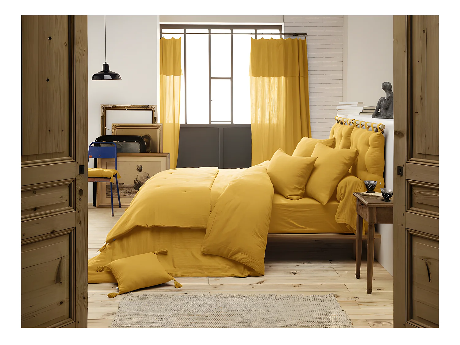 Edredon ou Bout de lit "Gaïa" toutes dimensions "Gaze de Coton"