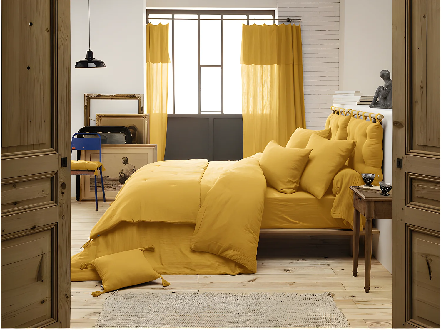 Edredon ou Bout de lit "Gaïa" toutes dimensions "Gaze de Coton"