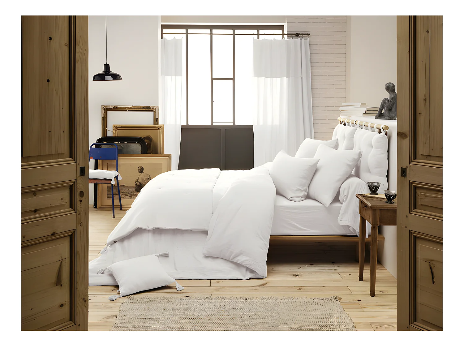 Edredon ou Bout de lit "Gaïa" toutes dimensions "Gaze de Coton"