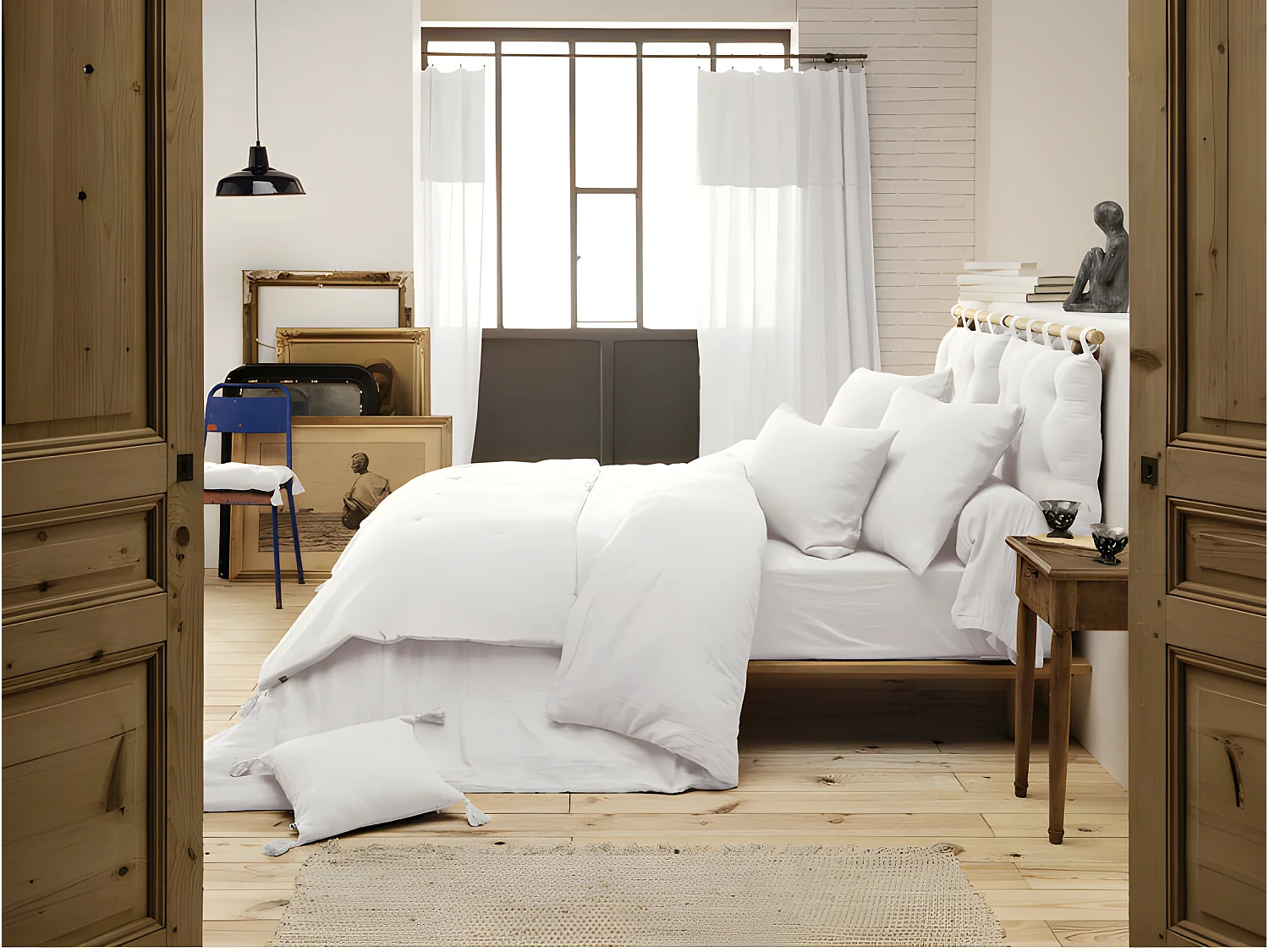 Edredon ou Bout de lit "Gaïa" toutes dimensions "Gaze de Coton"