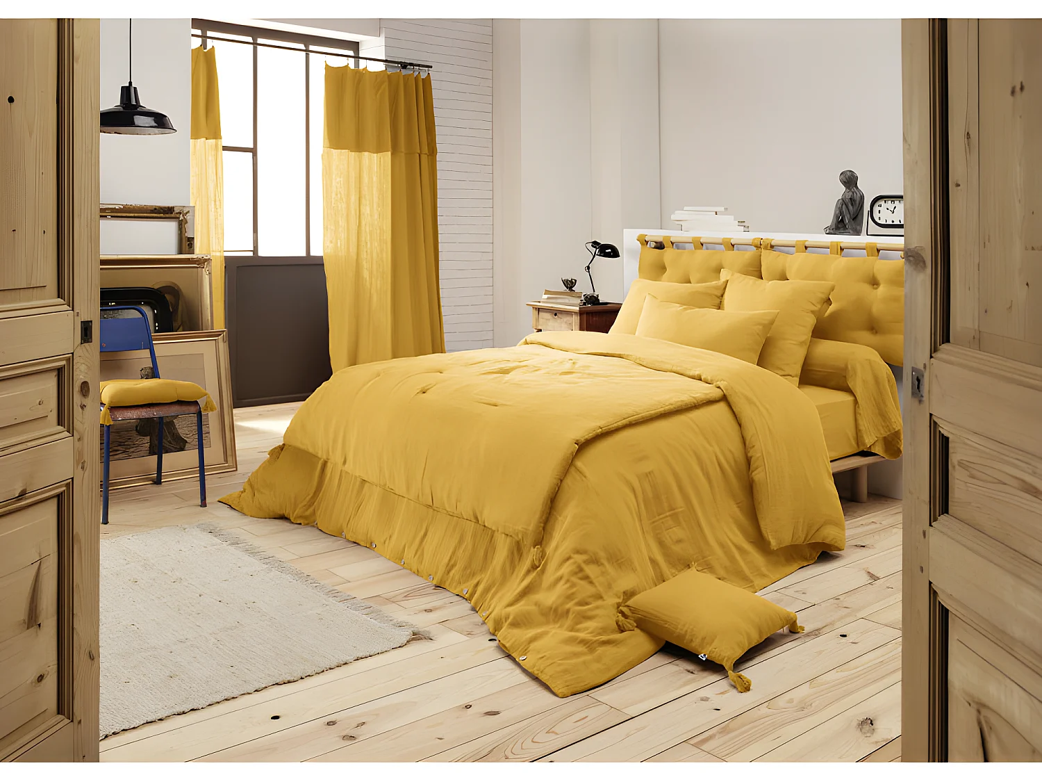 Edredon ou Bout de lit "Gaïa" toutes dimensions "Gaze de Coton"