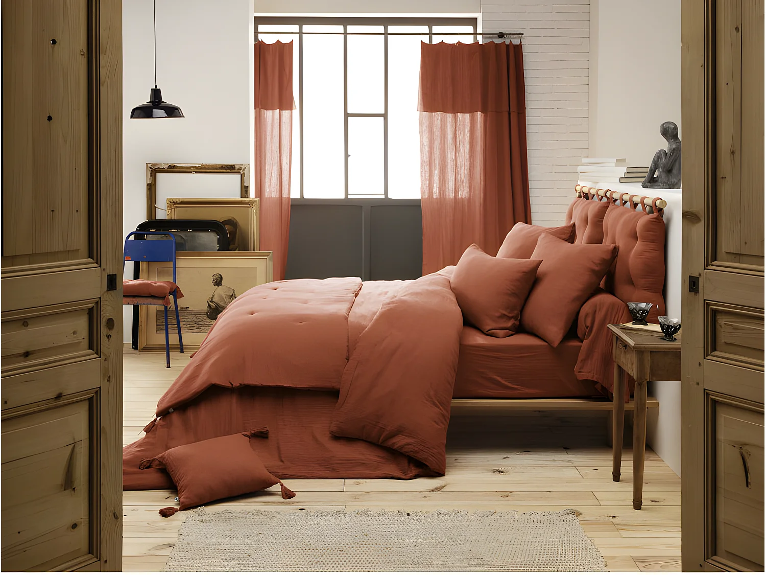 Edredon ou Bout de lit "Gaïa" toutes dimensions "Gaze de Coton"