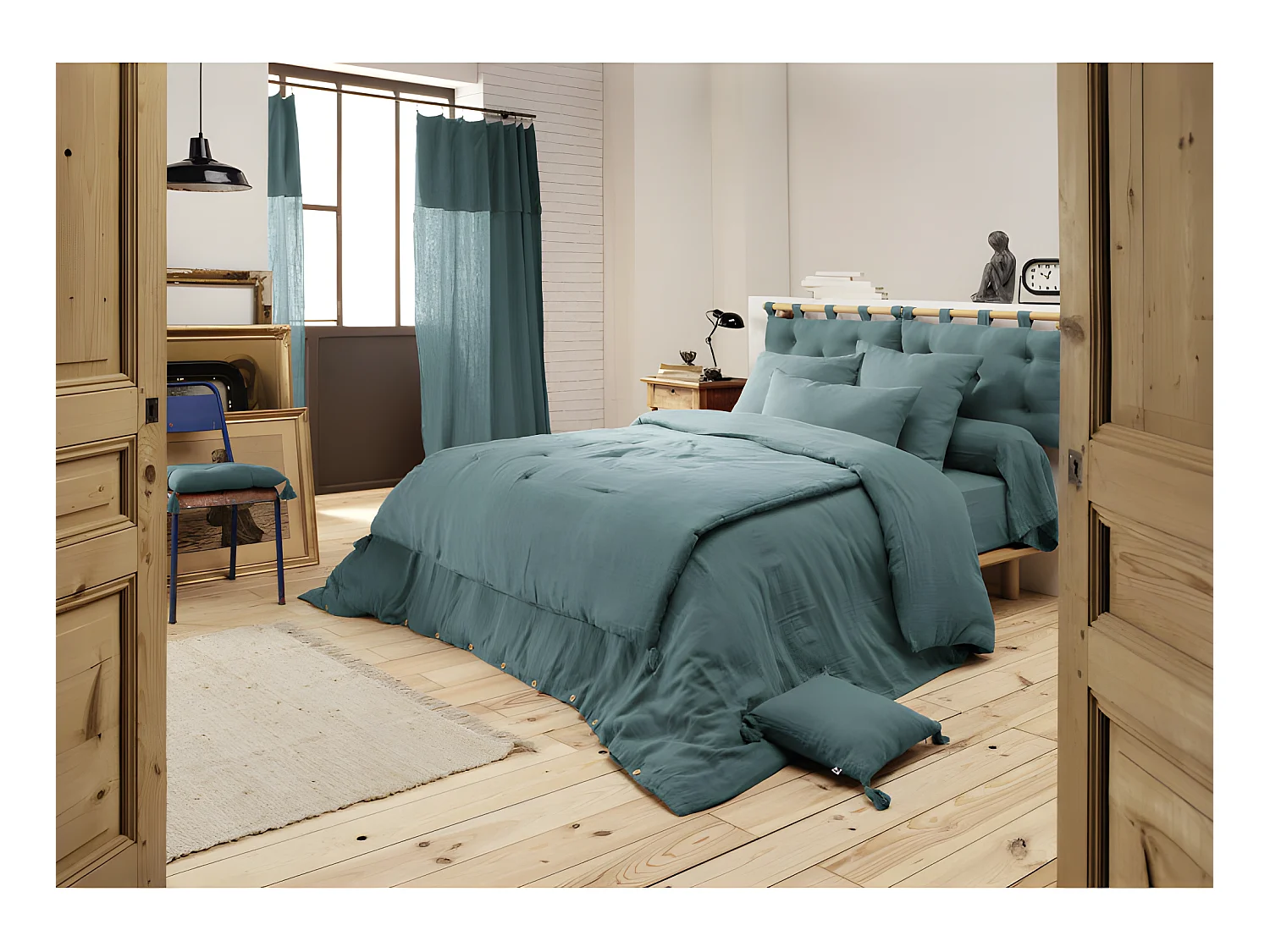 Edredon ou Bout de lit "Gaïa" toutes dimensions "Gaze de Coton"