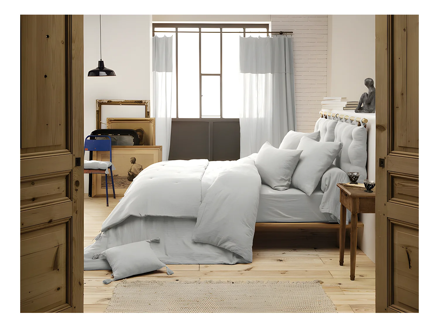 Edredon ou Bout de lit "Gaïa" toutes dimensions "Gaze de Coton"