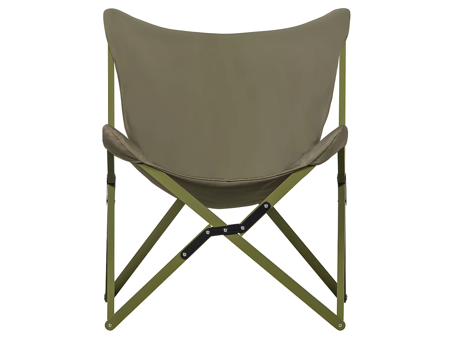 Lazy Afternoon - Fauteuil de jardin pliable en tissu et métal - Vert kaki