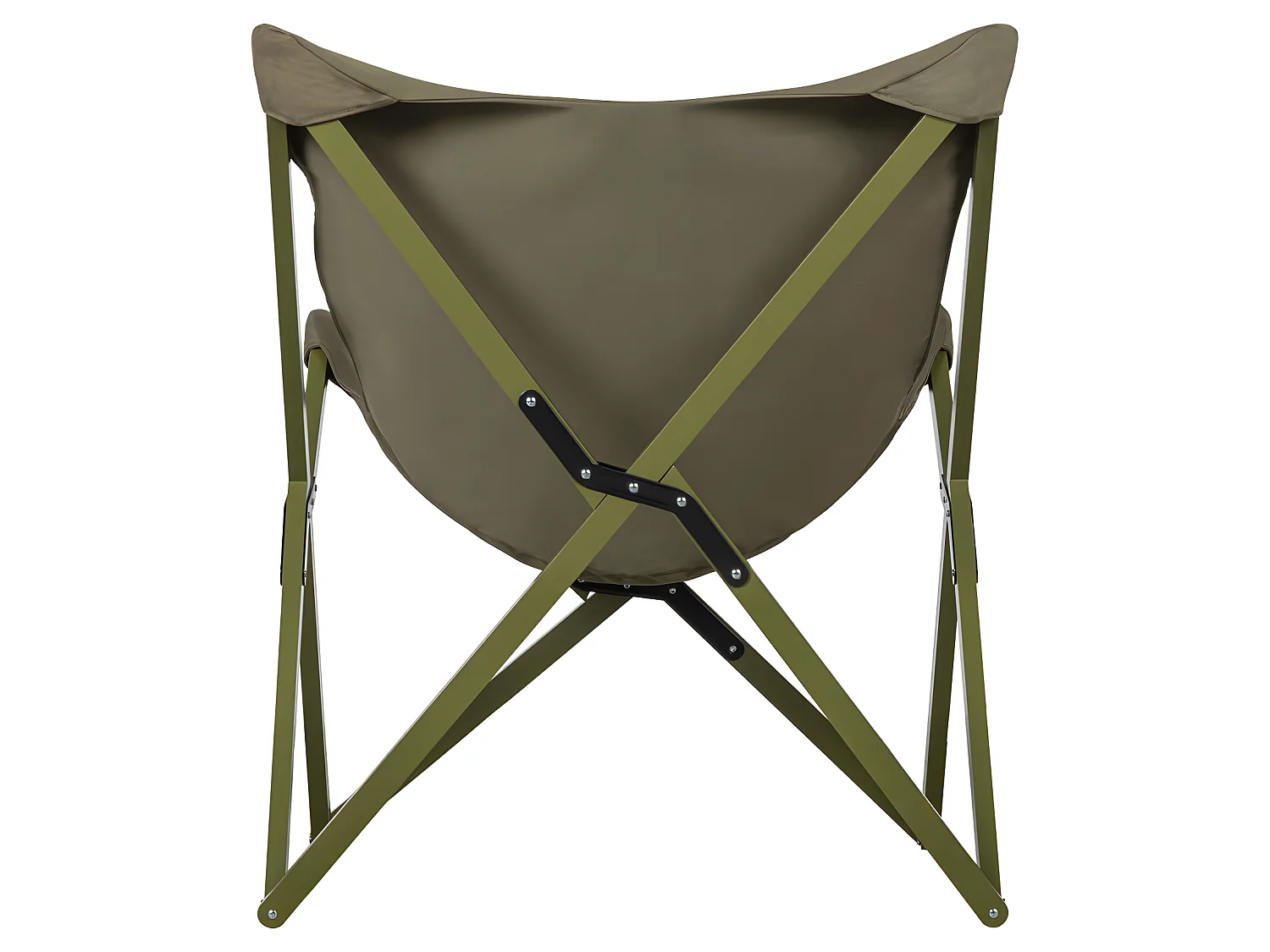 Lazy Afternoon - Fauteuil de jardin pliable en tissu et métal - Vert kaki
