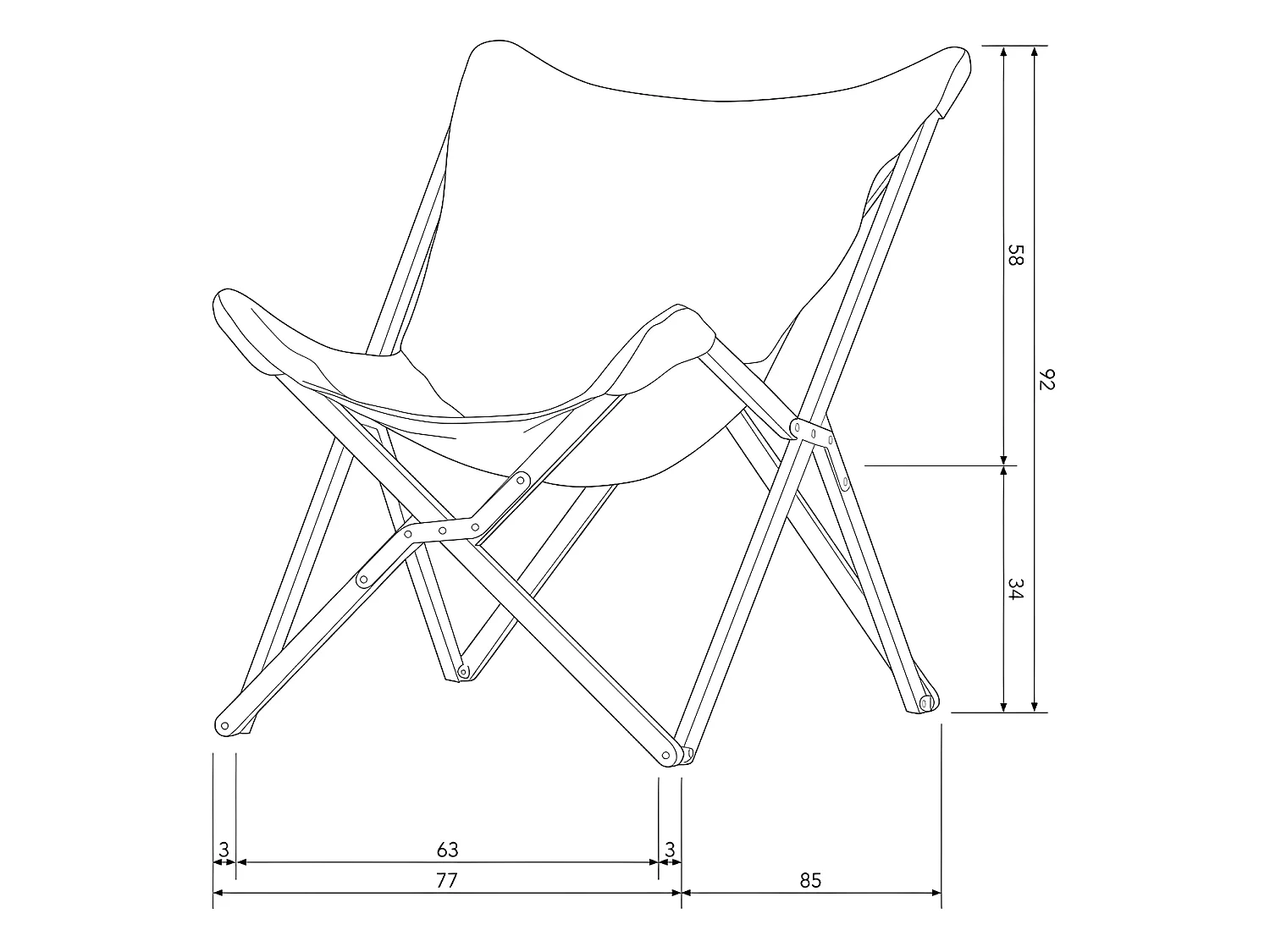 Lazy Afternoon - Fauteuil de jardin pliable en tissu et métal - Vert kaki