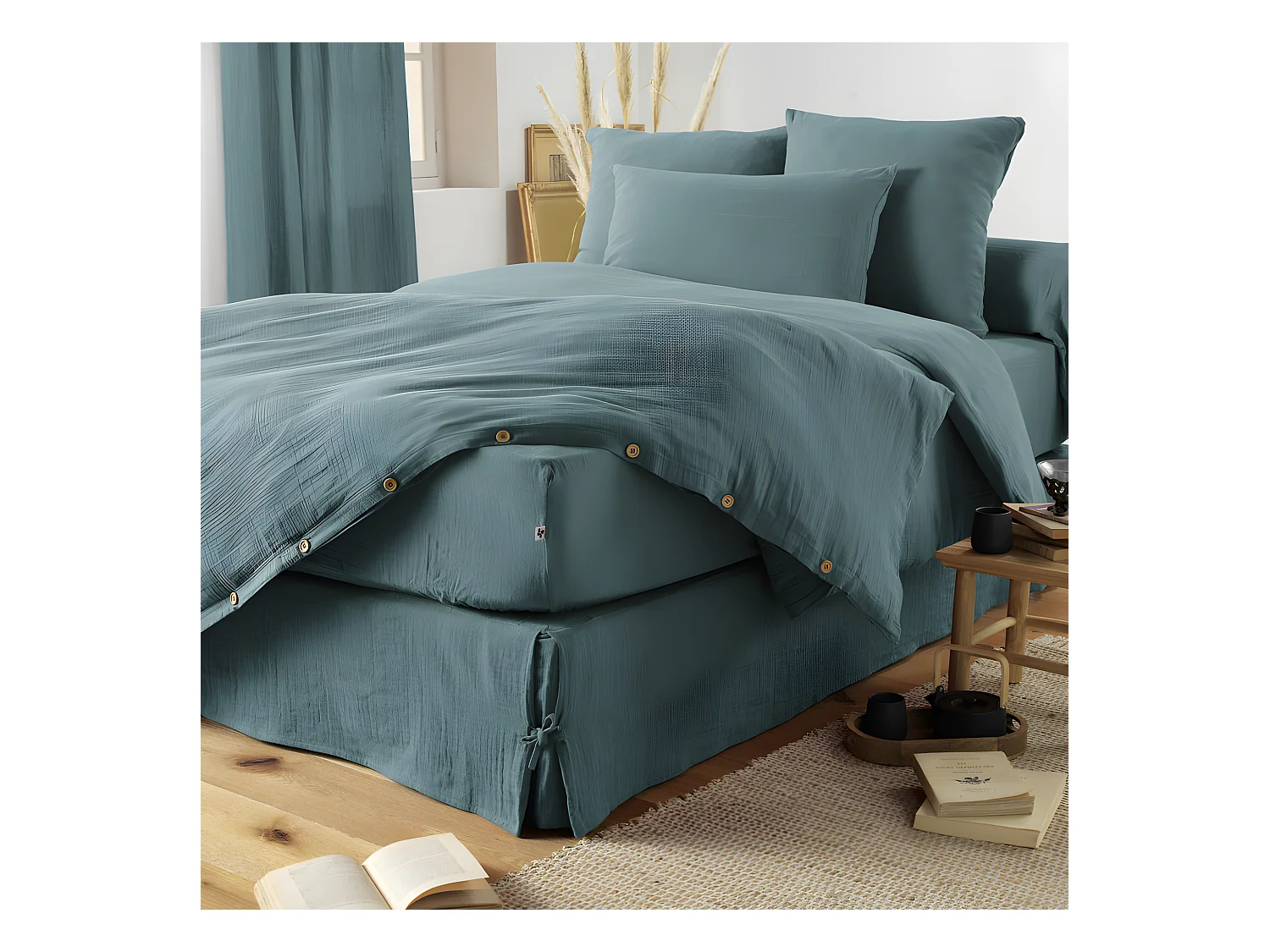 Cache-sommier "Gaïa" toutes dimensions "Gaze de Coton"