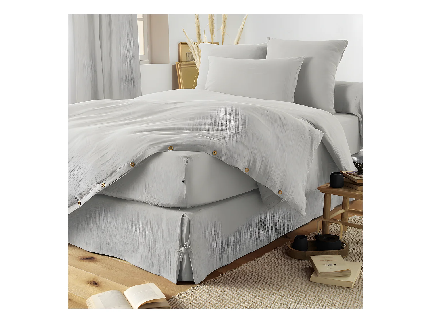 Cache-sommier "Gaïa" toutes dimensions "Gaze de Coton"