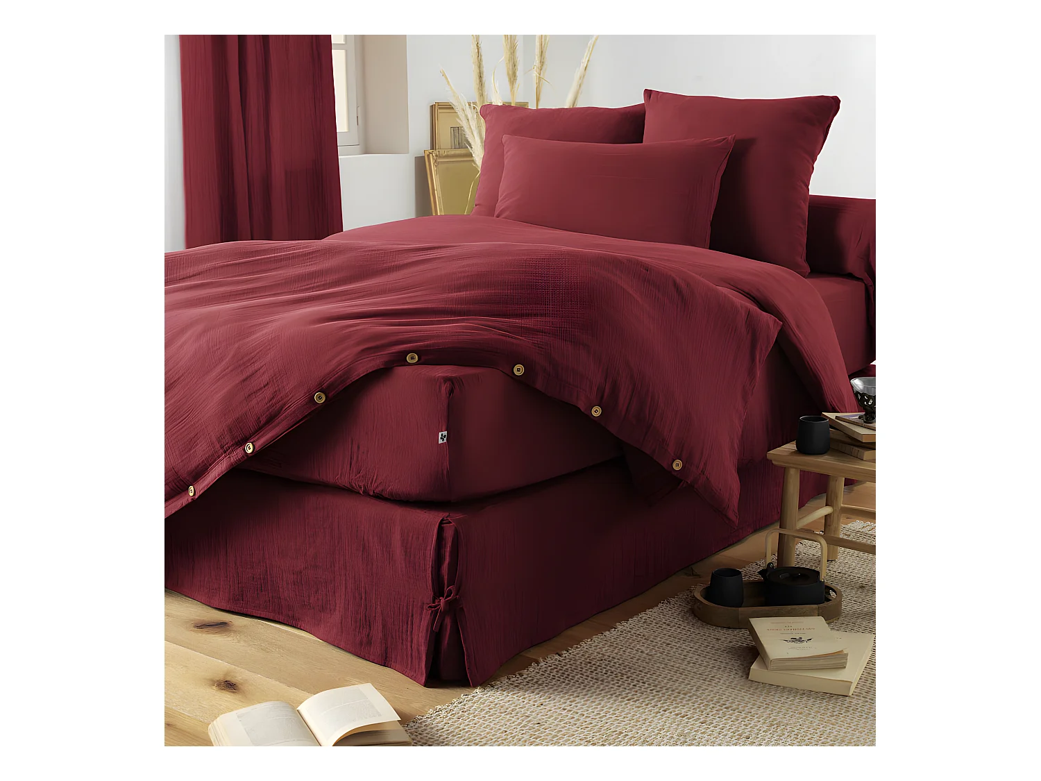 Cache-sommier "Gaïa" toutes dimensions "Gaze de Coton"