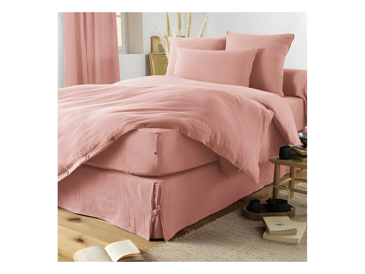 Cache-sommier "Gaïa" toutes dimensions "Gaze de Coton"