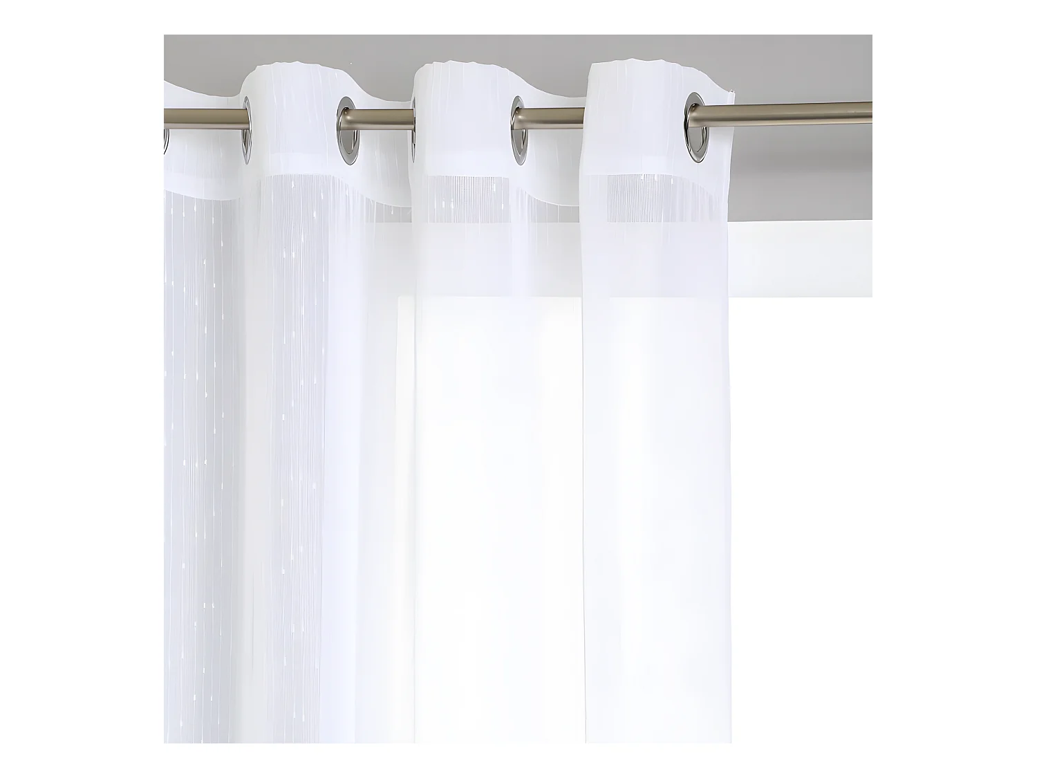 Voilage à rayures tamisant 140 x 240 cm Atmosphera