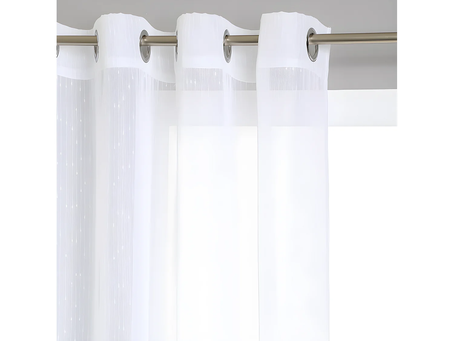 Voilage à rayures tamisant 140 x 240 cm Atmosphera