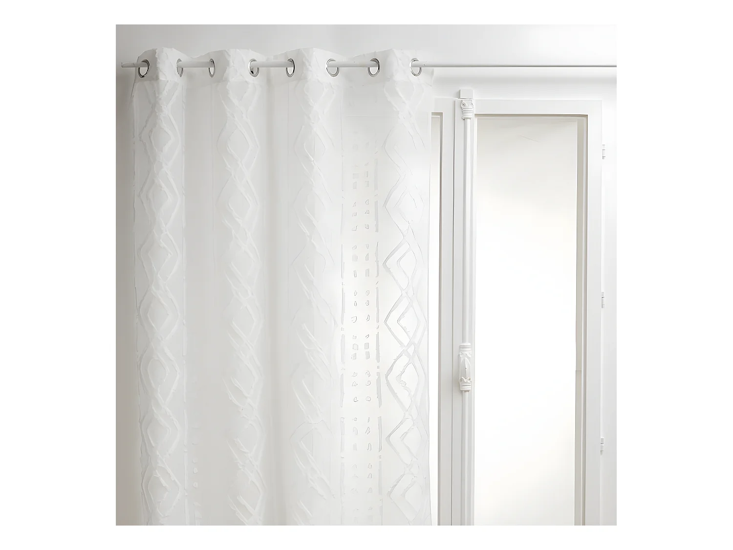 Voilage Jacquard "Sama" tamisant 140 x 240 cm Atmosphera