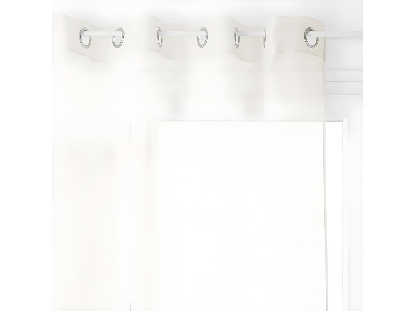 Voilage Tamisant à Rayures En Bouclette - Ivoire - 140 X 240 Cm Polyester 85018713