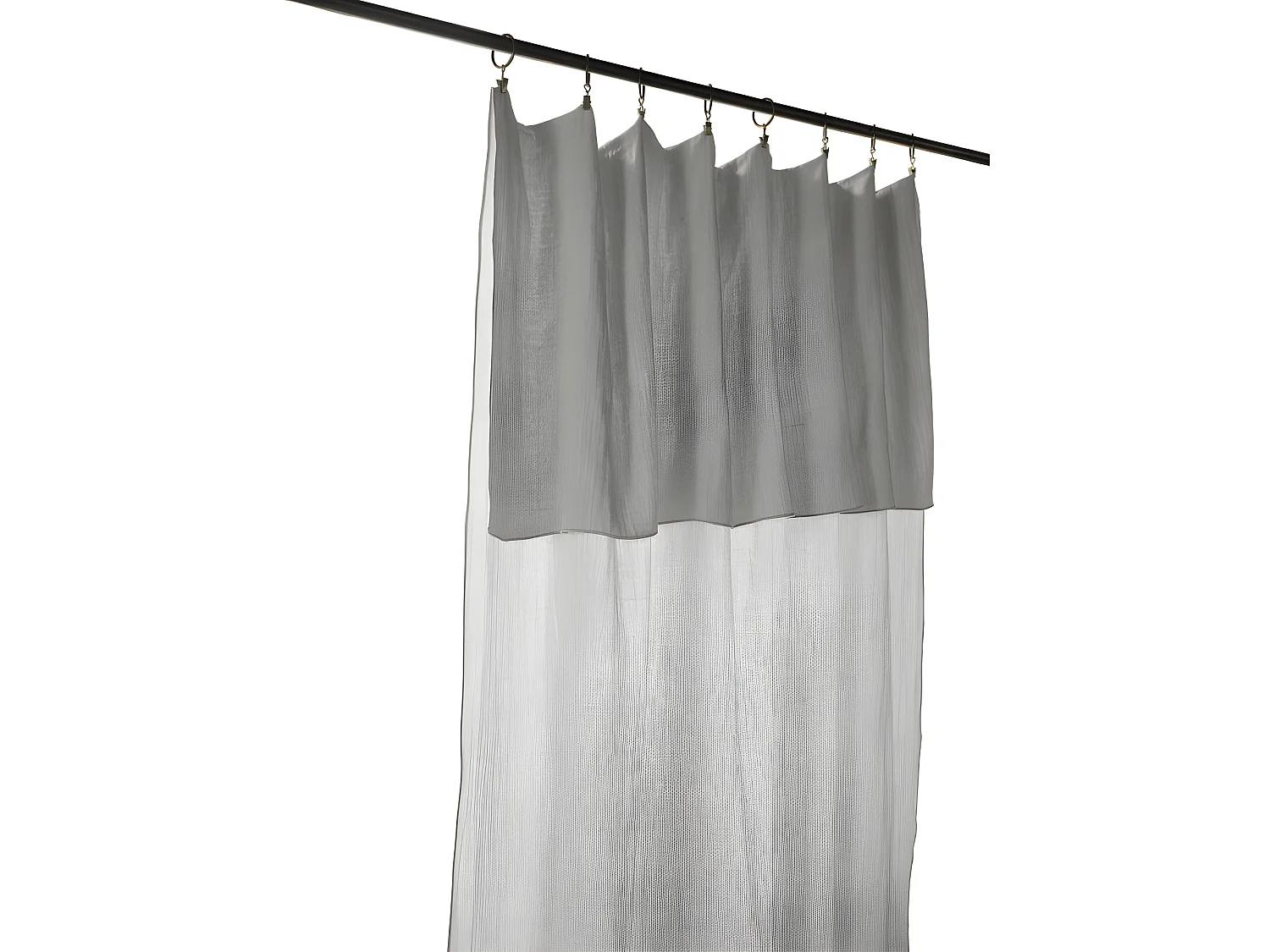 Rideau ajustable + 8 anneaux pince "Gaïa" 140 x 300 cm "Gaze de Coton"