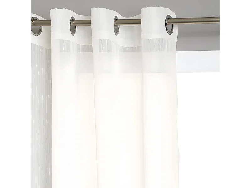 Voilage à rayures tamisant 140 x 240 cm Atmosphera