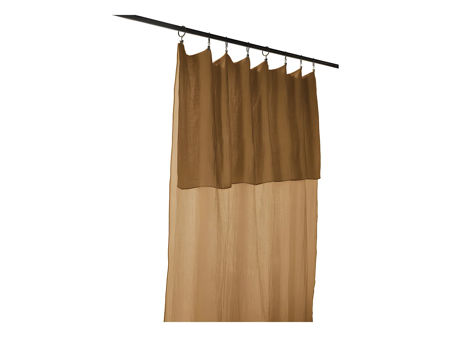 Rideau ajustable + 8 anneaux pince "Gaïa" 140 x 300 cm "Gaze de Coton"