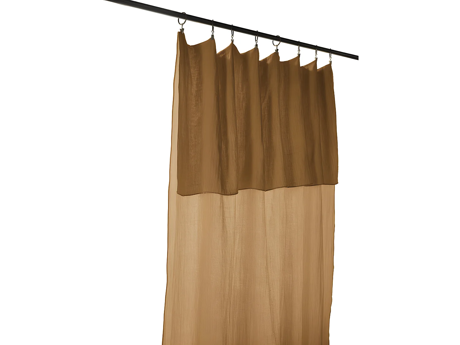 Rideau ajustable + 8 anneaux pince "Gaïa" 140 x 300 cm "Gaze de Coton"