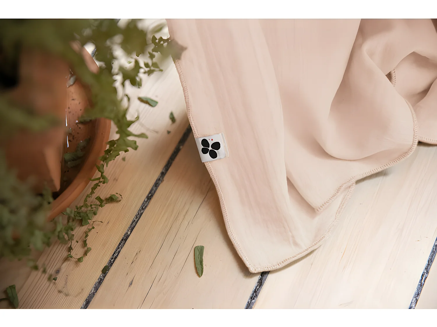 Rideau ajustable + 8 anneaux pince "Gaïa" 140 x 300 cm "Gaze de Coton"