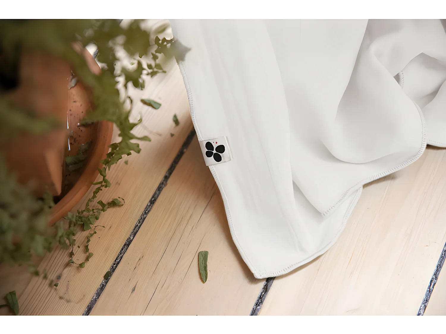 Rideau ajustable + 8 anneaux pince "Gaïa" 140 x 300 cm "Gaze de Coton"