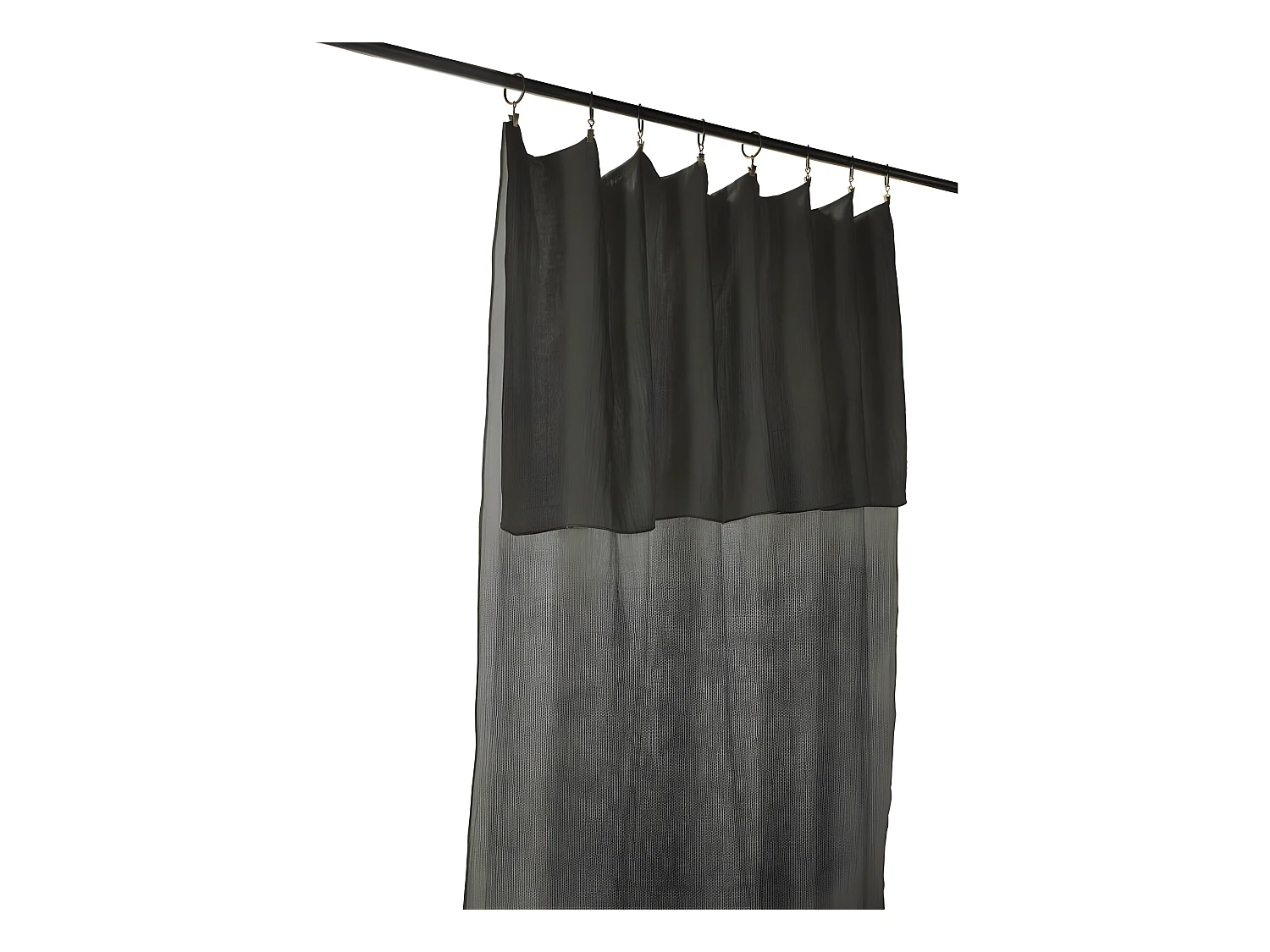 Rideau ajustable + 8 anneaux pince "Gaïa" 140 x 300 cm "Gaze de Coton"