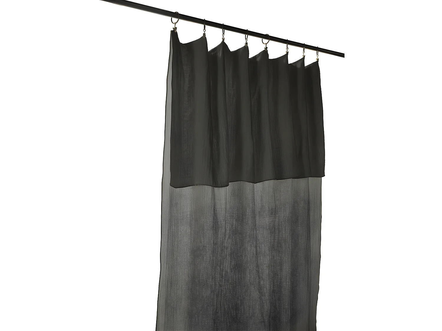 Rideau ajustable + 8 anneaux pince "Gaïa" 140 x 300 cm "Gaze de Coton"