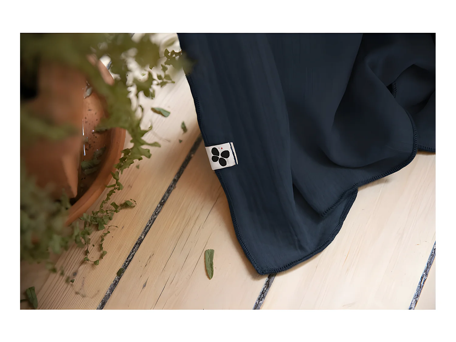 Rideau ajustable + 8 anneaux pince "Gaïa" 140 x 300 cm "Gaze de Coton"