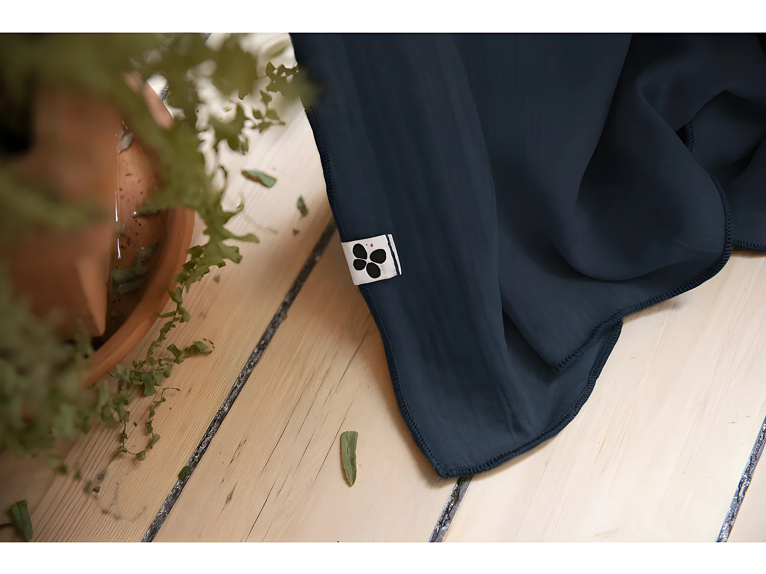 Rideau ajustable + 8 anneaux pince "Gaïa" 140 x 300 cm "Gaze de Coton"