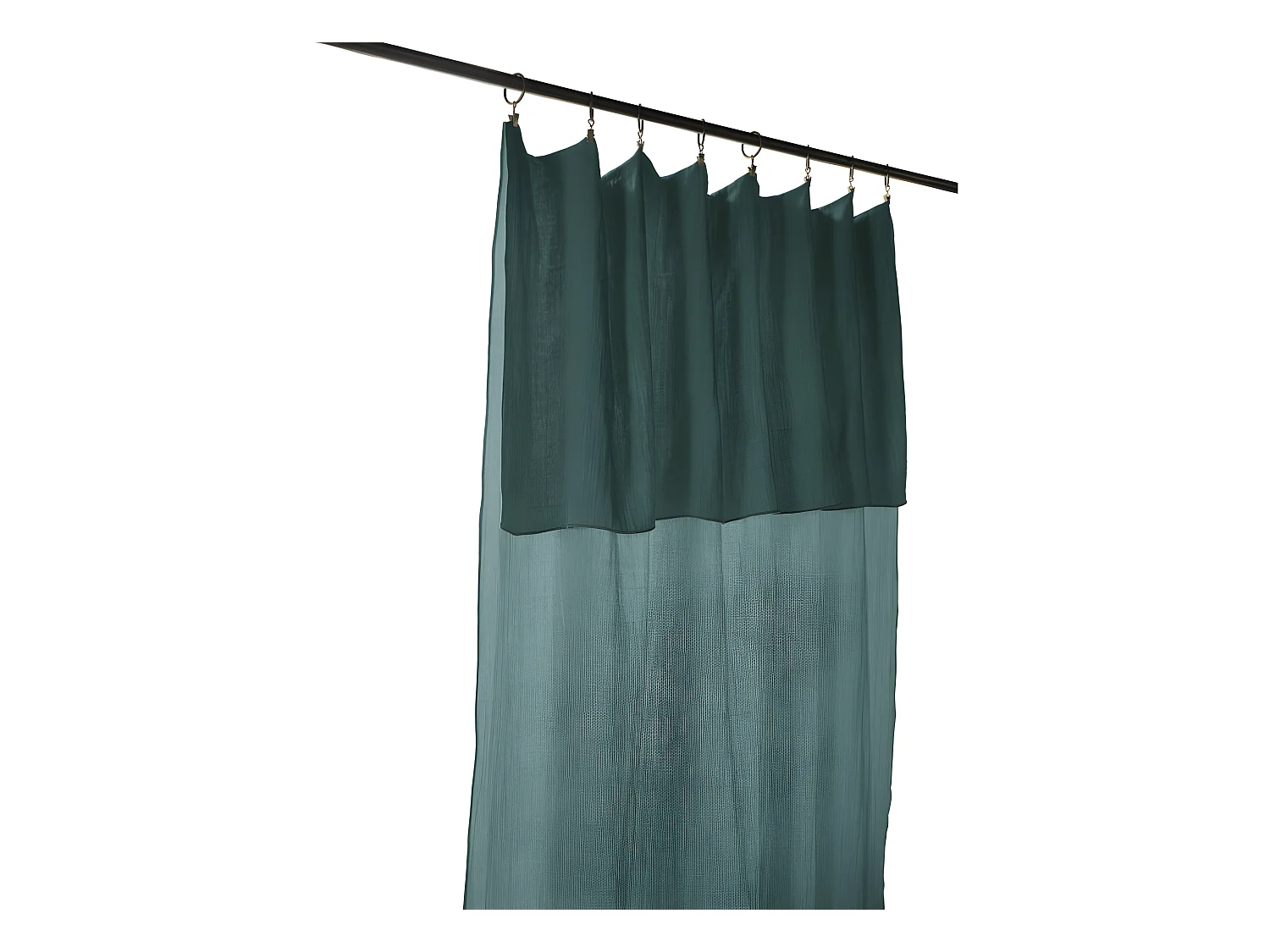 Rideau ajustable + 8 anneaux pince "Gaïa" 140 x 300 cm "Gaze de Coton"