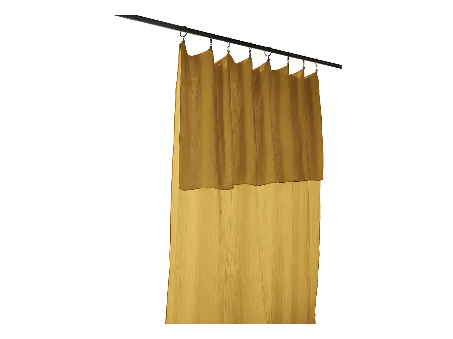 Rideau ajustable + 8 anneaux pince "Gaïa" 140 x 300 cm "Gaze de Coton"