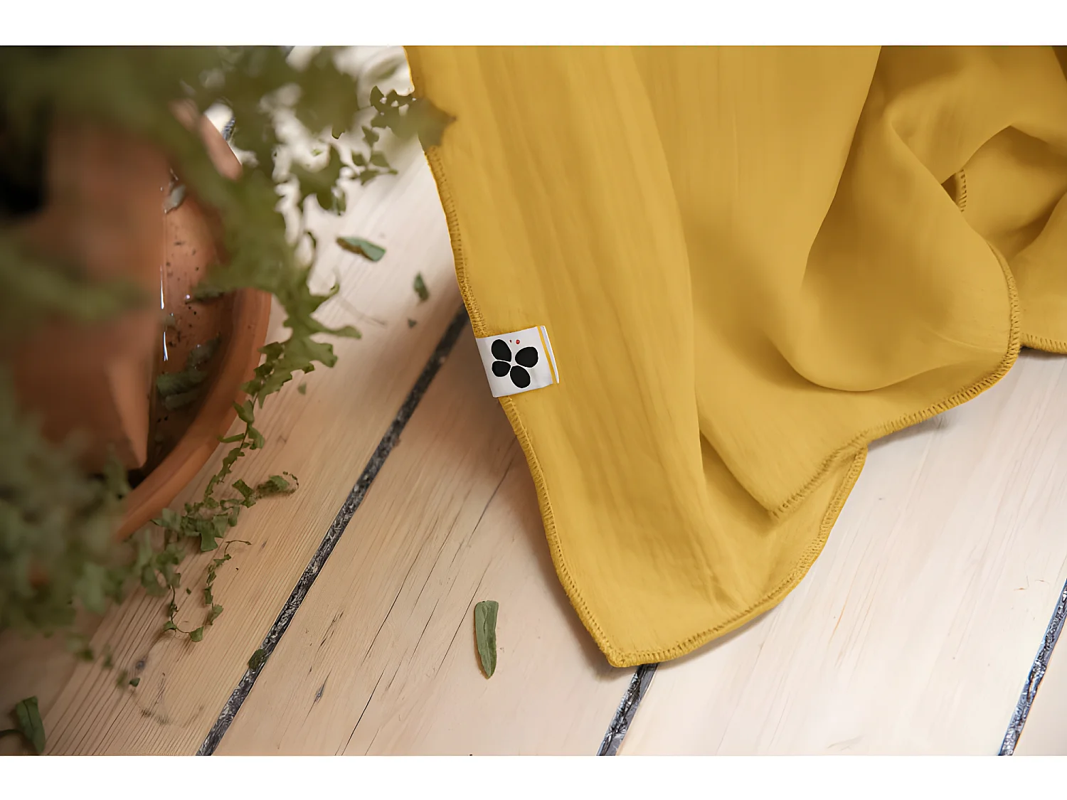 Rideau ajustable + 8 anneaux pince "Gaïa" 140 x 300 cm "Gaze de Coton"