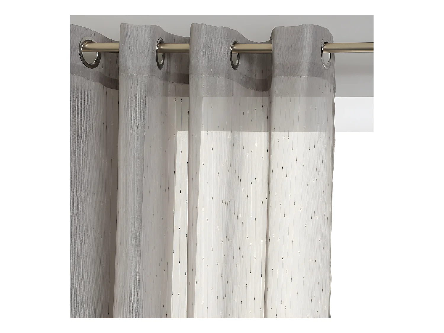 Voilage à rayures tamisant 140 x 240 cm Atmosphera