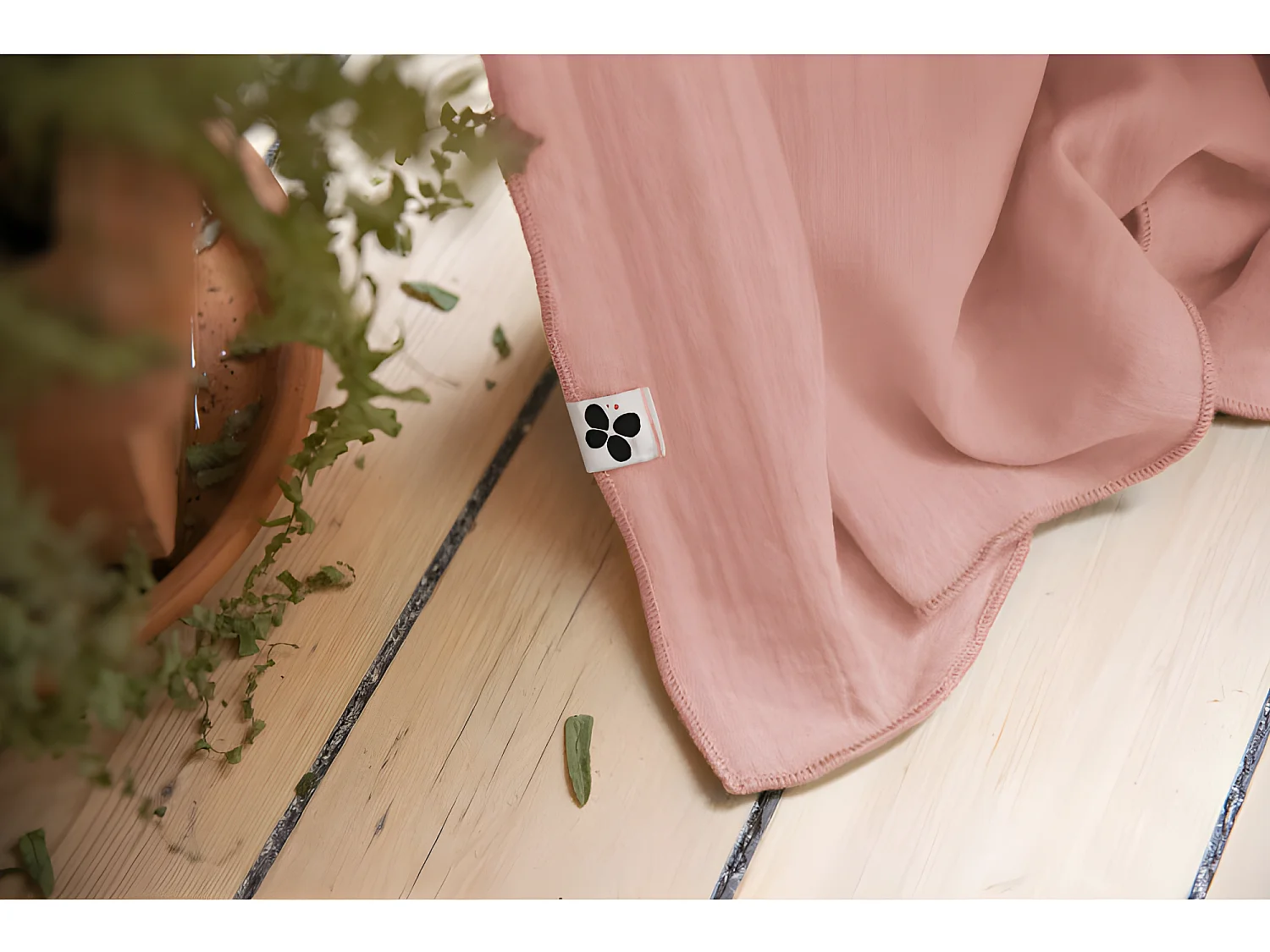 Rideau ajustable + 8 anneaux pince "Gaïa" 140 x 300 cm "Gaze de Coton"