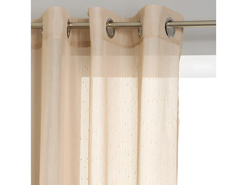 Voilage à rayures tamisant 140 x 240 cm Atmosphera