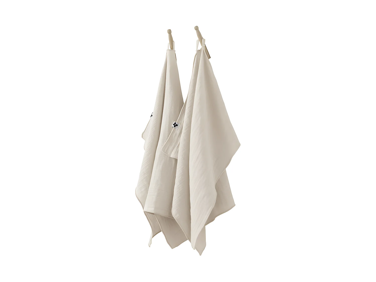 Lot de 2 essuie-mains "Gaïa" 50 x 70 cm "Gaze de Coton"