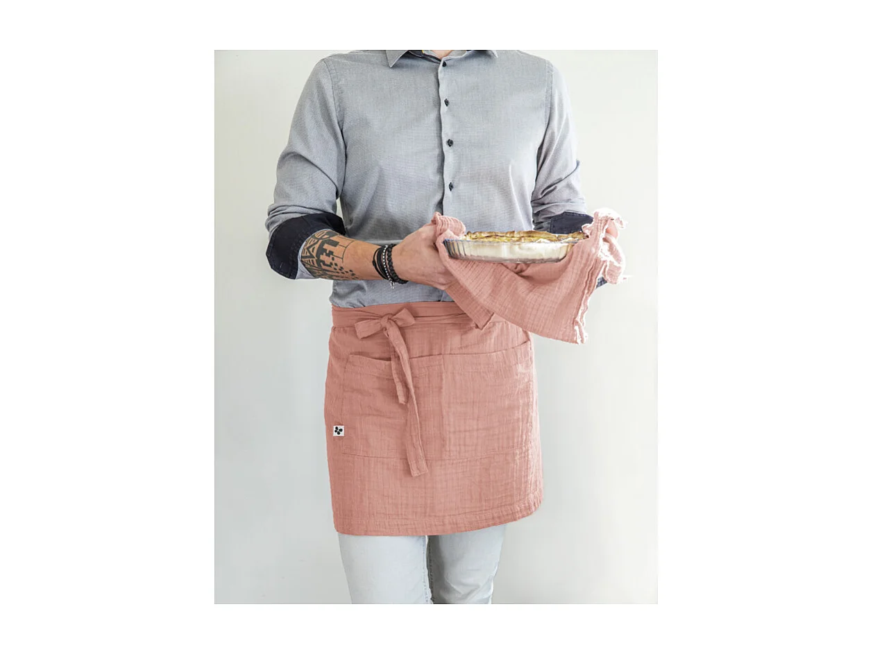 Tablier de Chef "Gaïa" 45 x 80 cm "Gaze de Coton" l'Effet Papillon