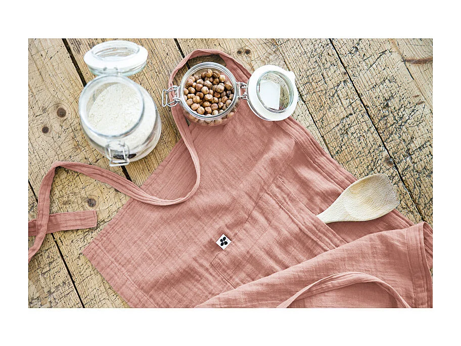 Tablier de Chef "Gaïa" 45 x 80 cm "Gaze de Coton" l'Effet Papillon