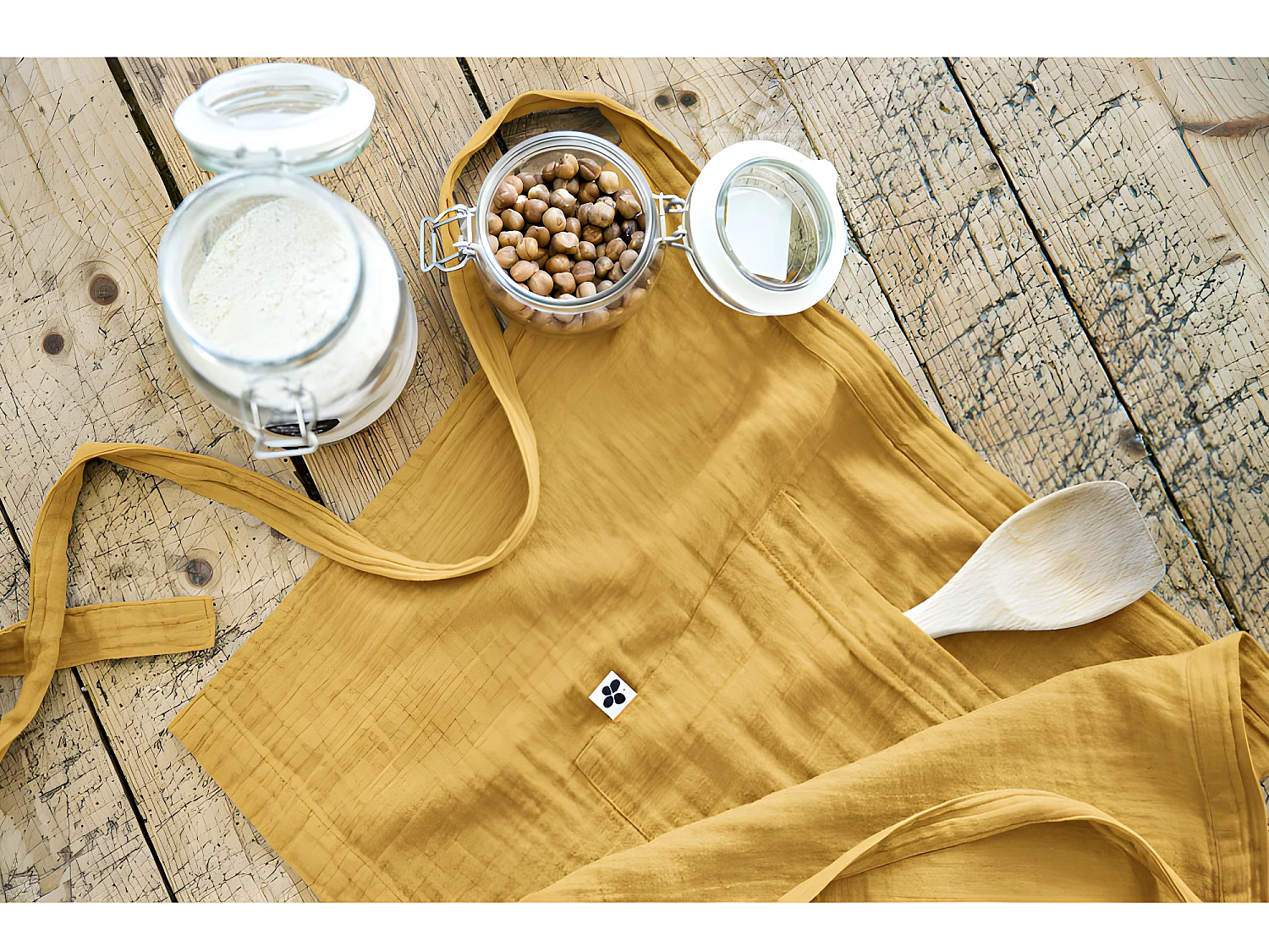 Tablier de Chef "Gaïa" 45 x 80 cm "Gaze de Coton"