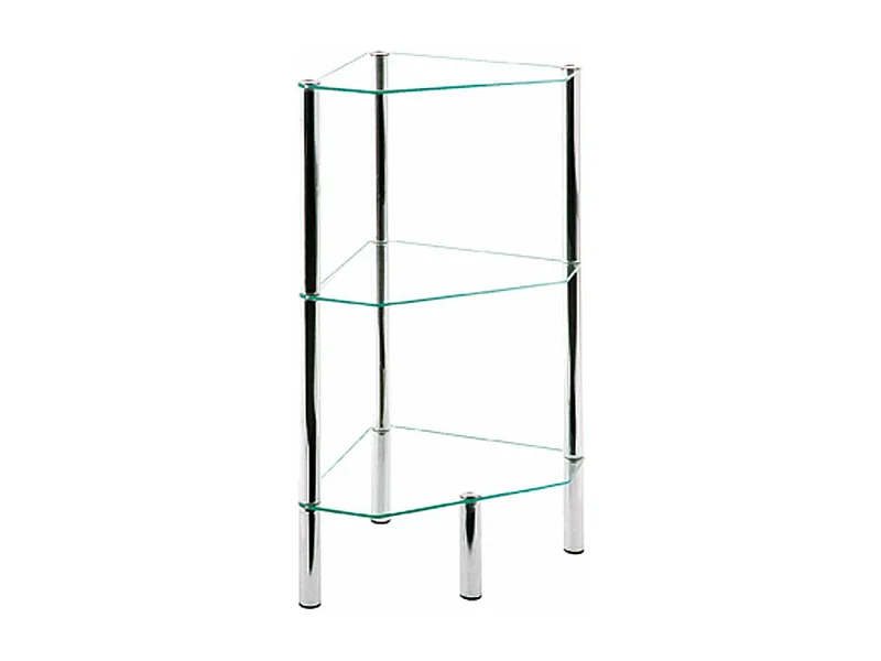 Étagère d'Angle en Verre "Eliot" 77cm Transparent