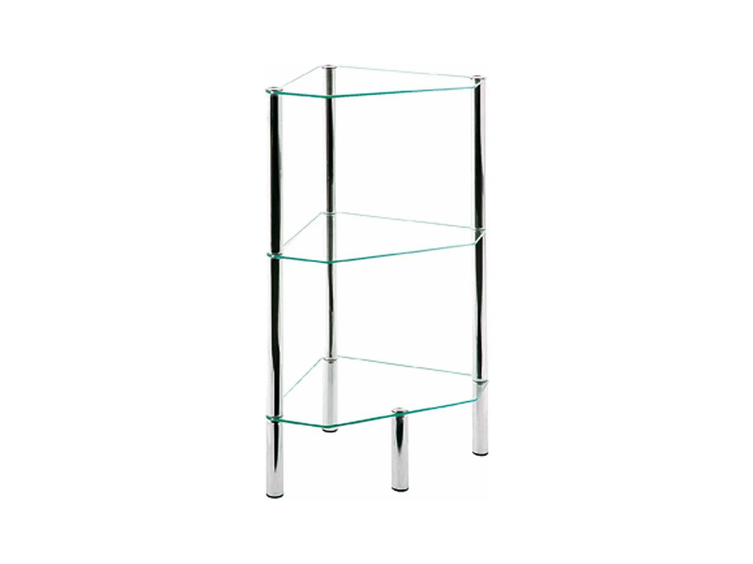 Étagère d'Angle en Verre "Eliot" 77cm Transparent