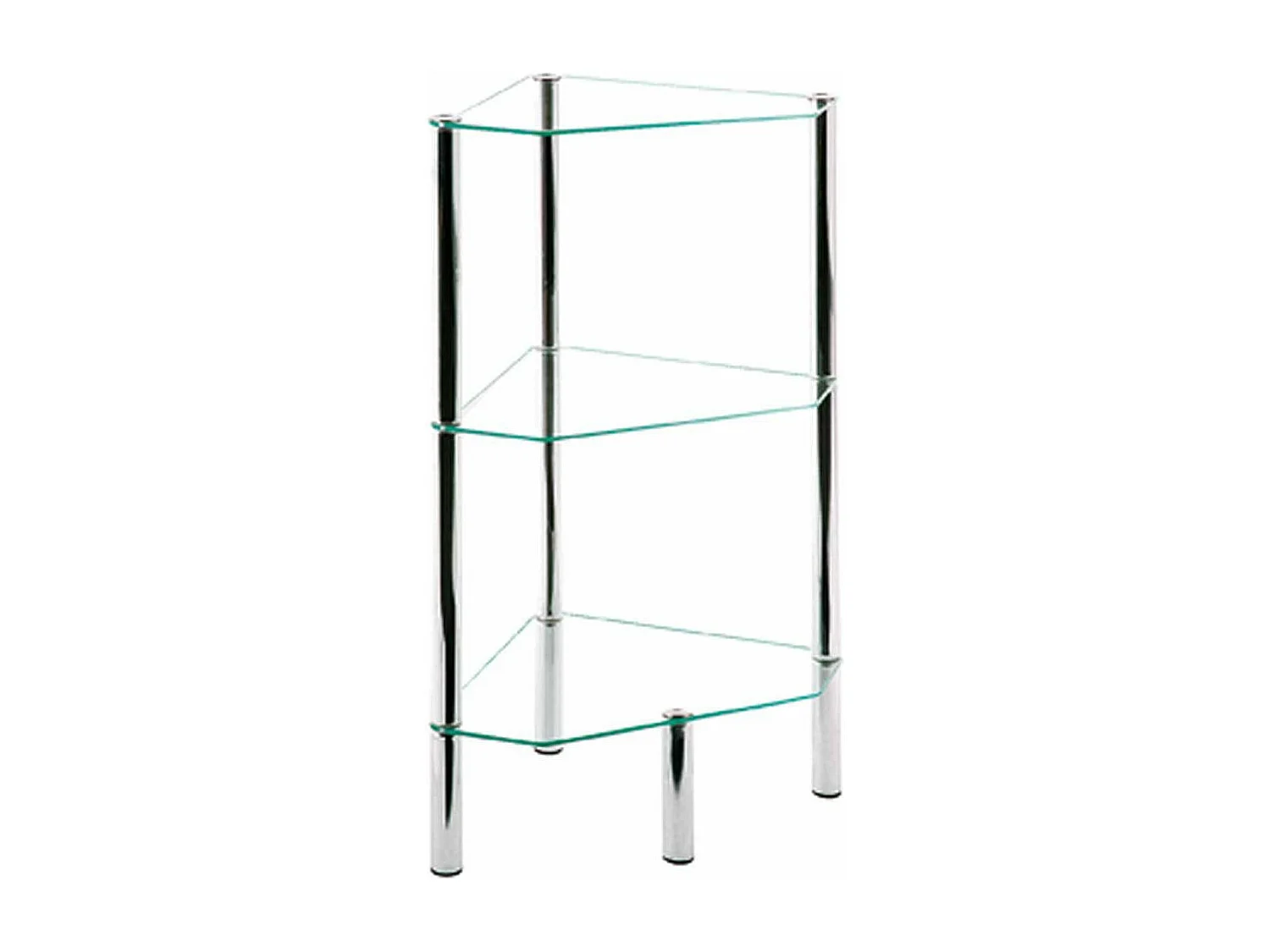 Étagère d'Angle en Verre "Eliot" 77cm Transparent