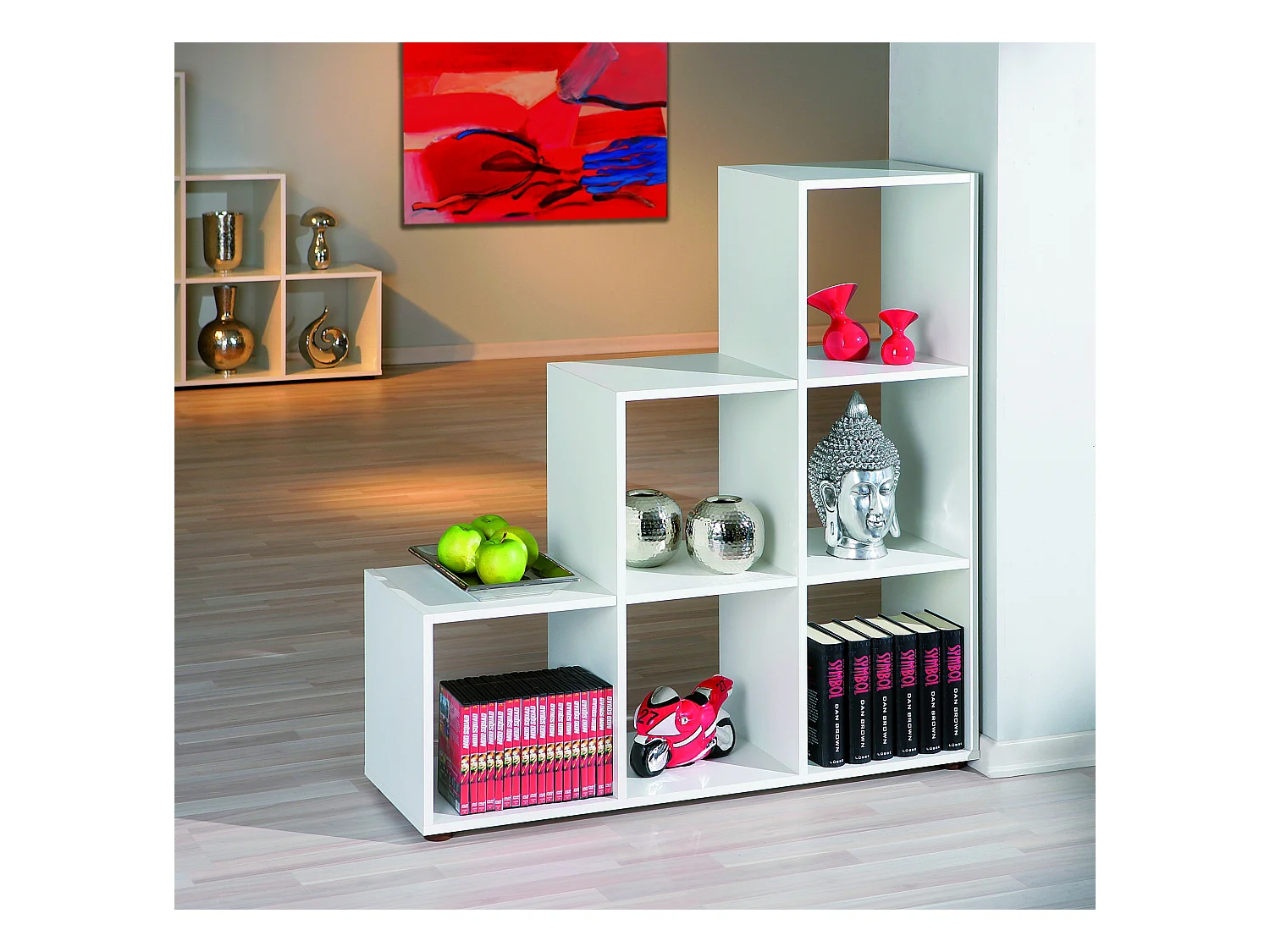 Étagère 6 Compartiments "Kase" 109cm Blanc