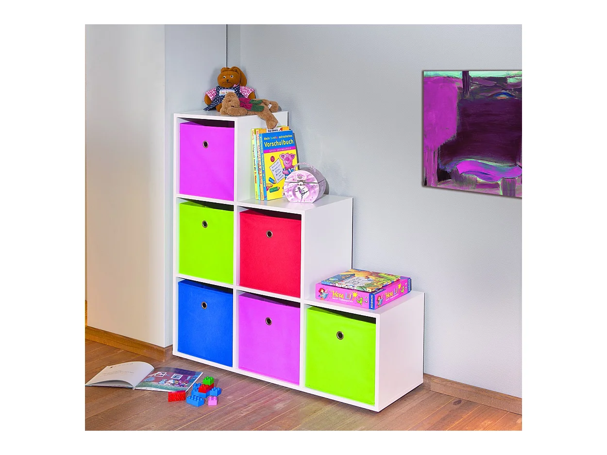 Étagère 6 Compartiments "Kase" 109cm Blanc