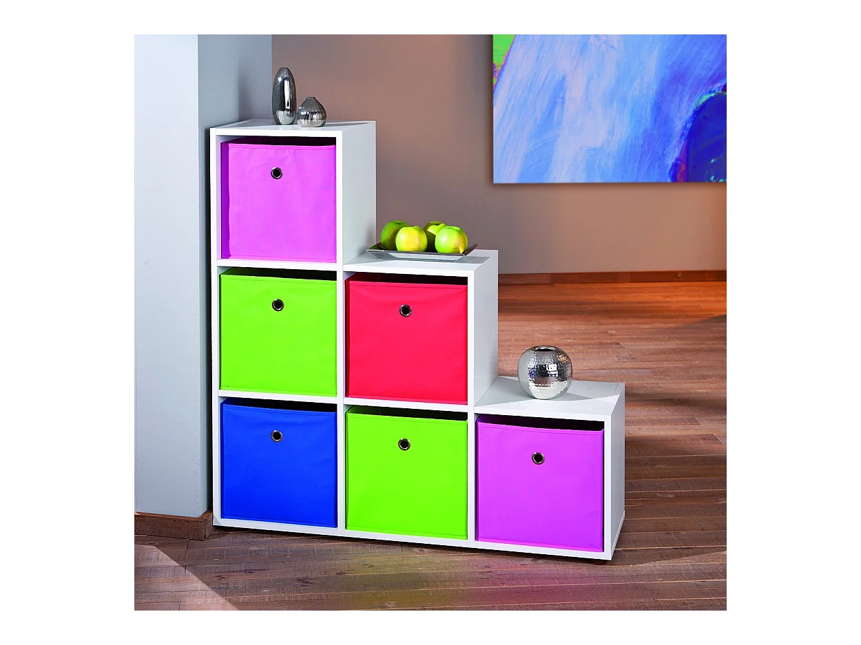 Étagère 6 Compartiments "Kase" 109cm Blanc