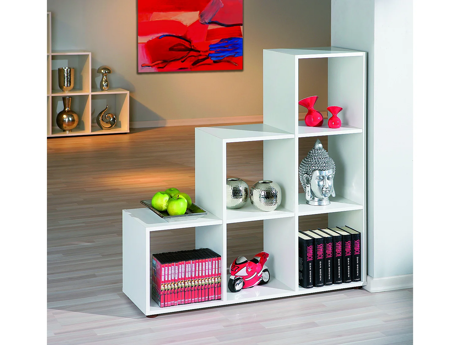 Étagère 6 Compartiments "Kase" 109cm Blanc