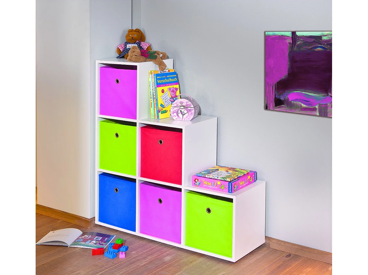 Étagère 6 Compartiments "Kase" 109cm Blanc