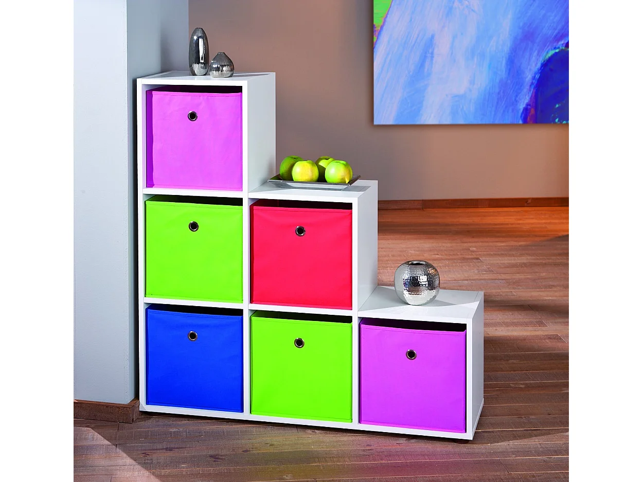 Étagère 6 Compartiments "Kase" 109cm Blanc